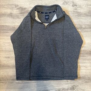GAP Men's Gray Quarter Zip Sweatshirt